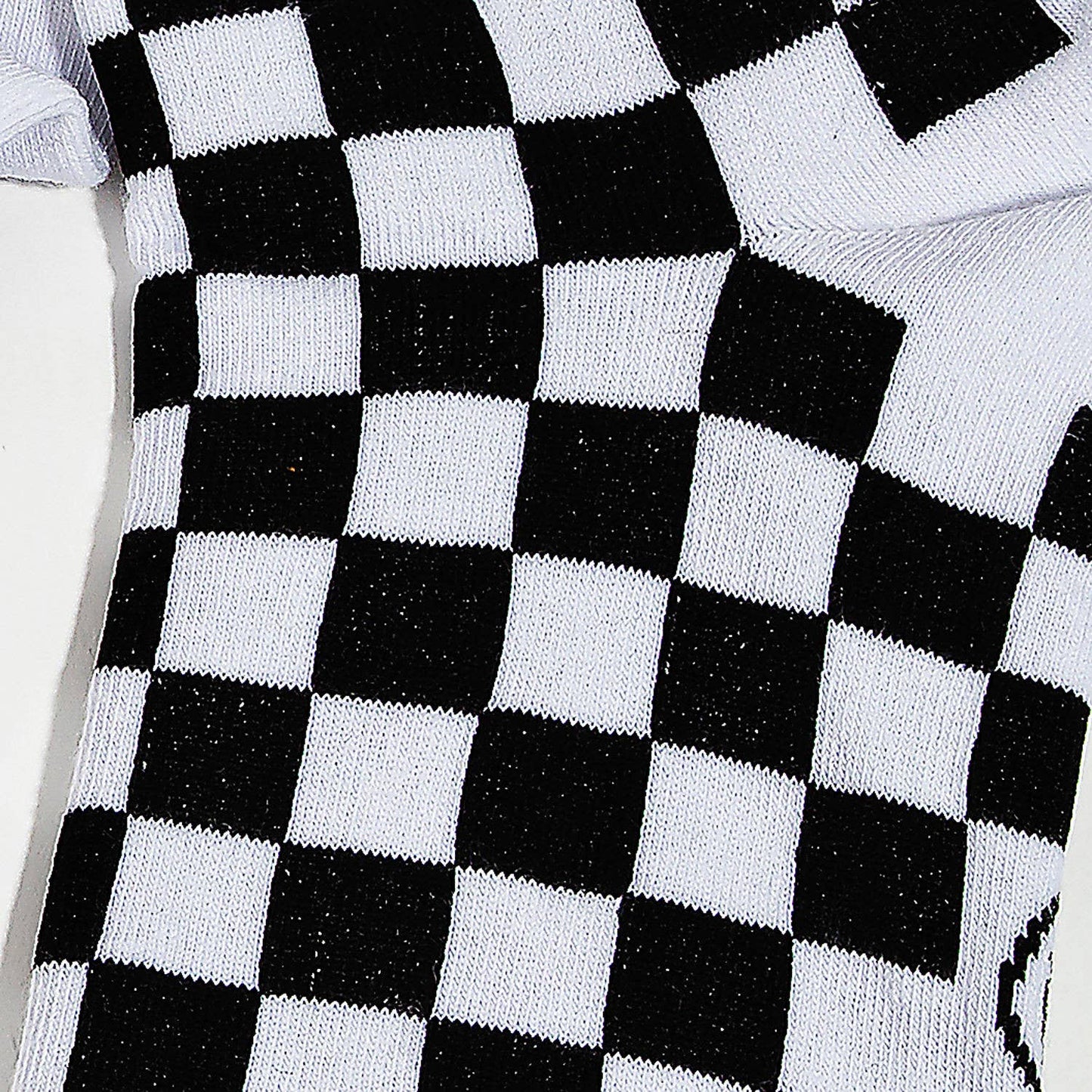 Black White Checkered Socks