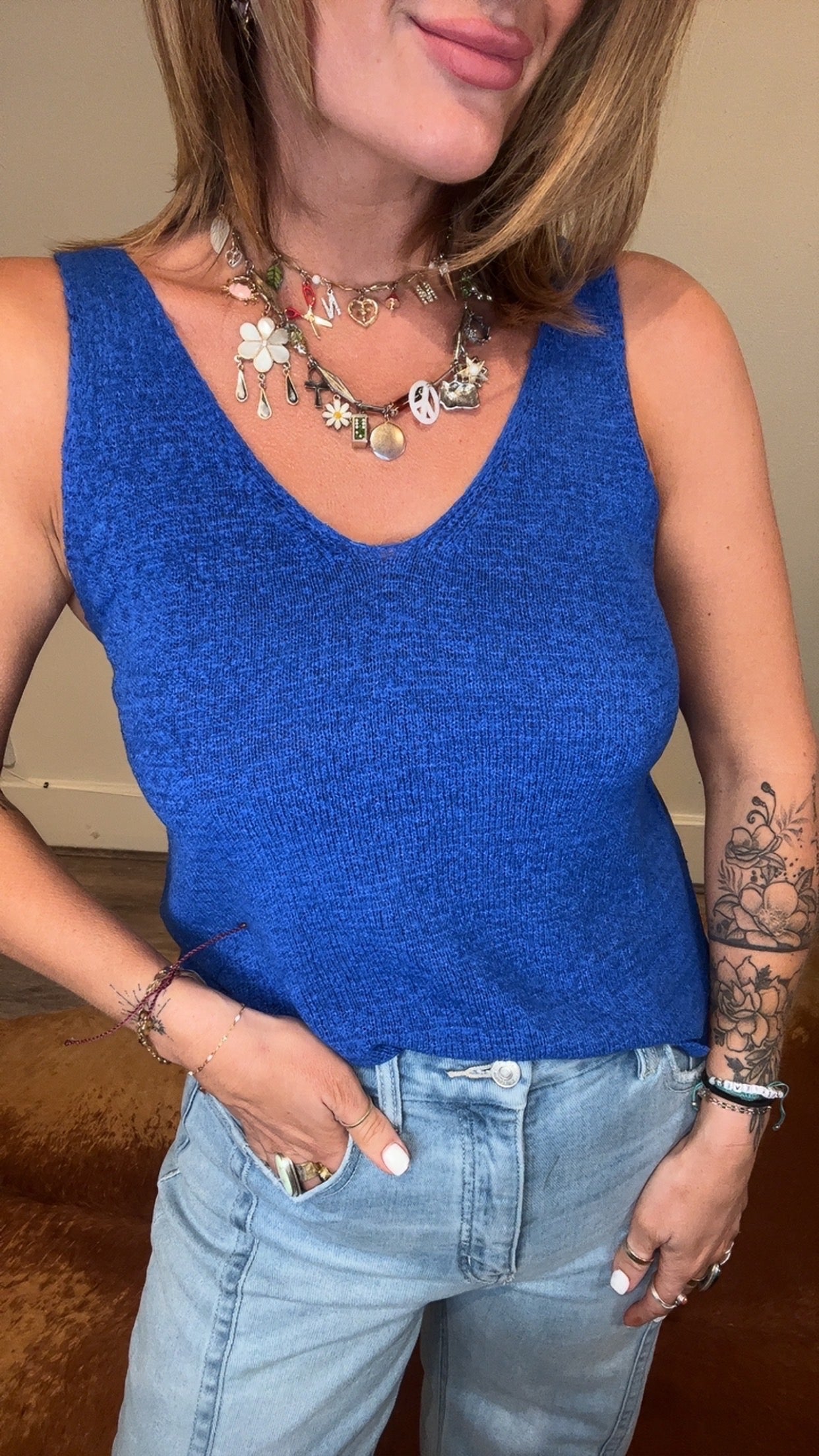 Happiness Knit tank top