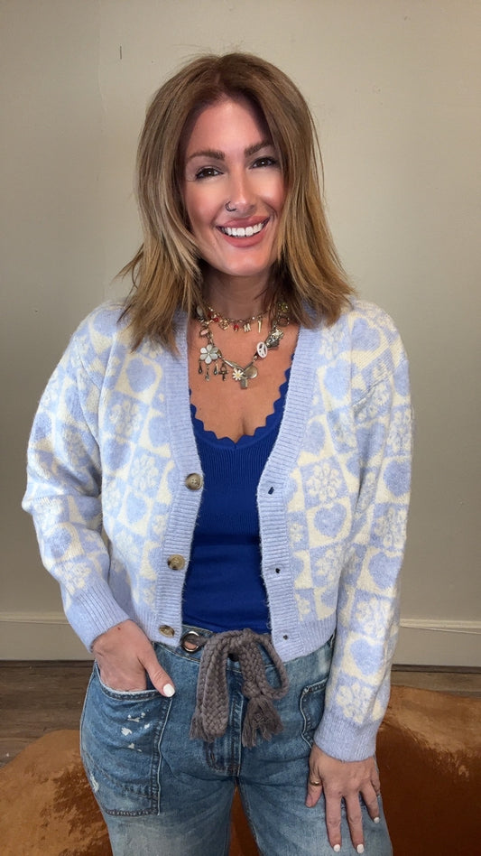 Emmy crop sweater cardigan