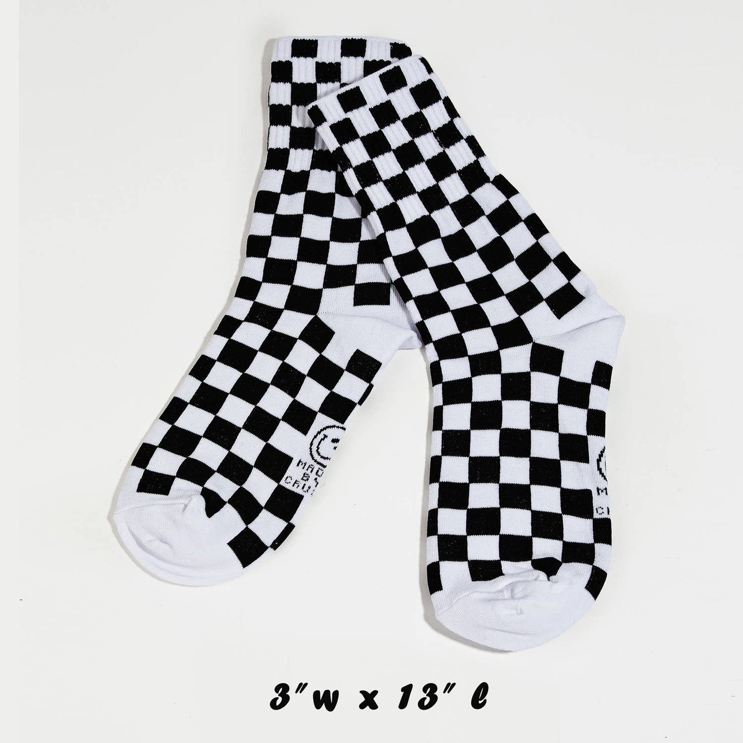 Black White Checkered Socks