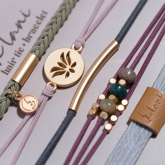 "Breathe" Hair tie bracelets