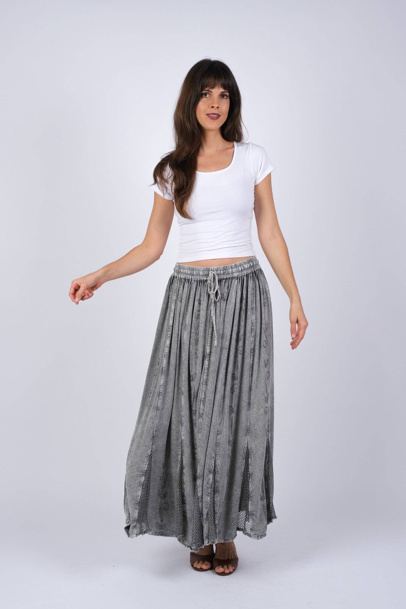 Handcrafted OS boho maxi skirt