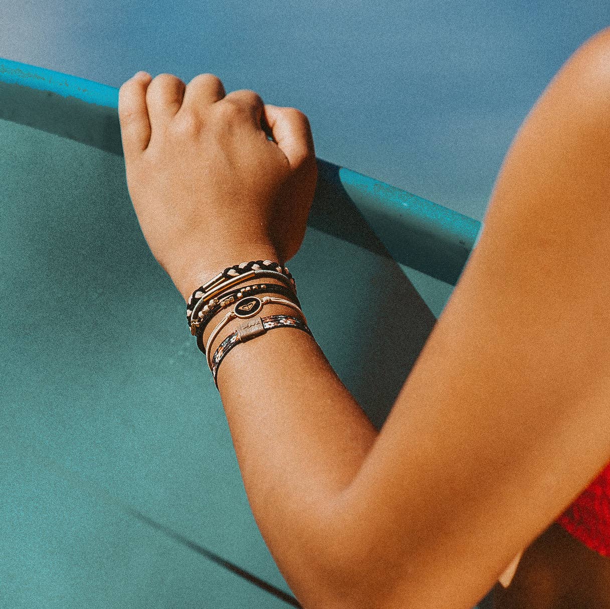 "Roxy Coastal Drift" Hair Tie Bracelets