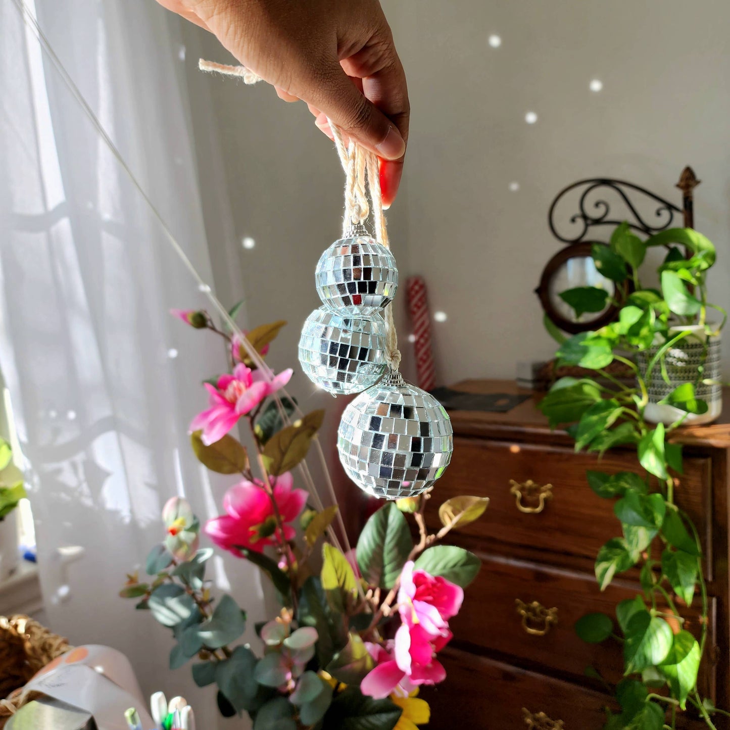 Disco Ball Hanging Car Charms