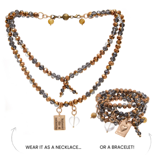 ONLINE EXCLUSIVE - Katia Designs Embrace the unknown crystal wrap bracelet/necklace