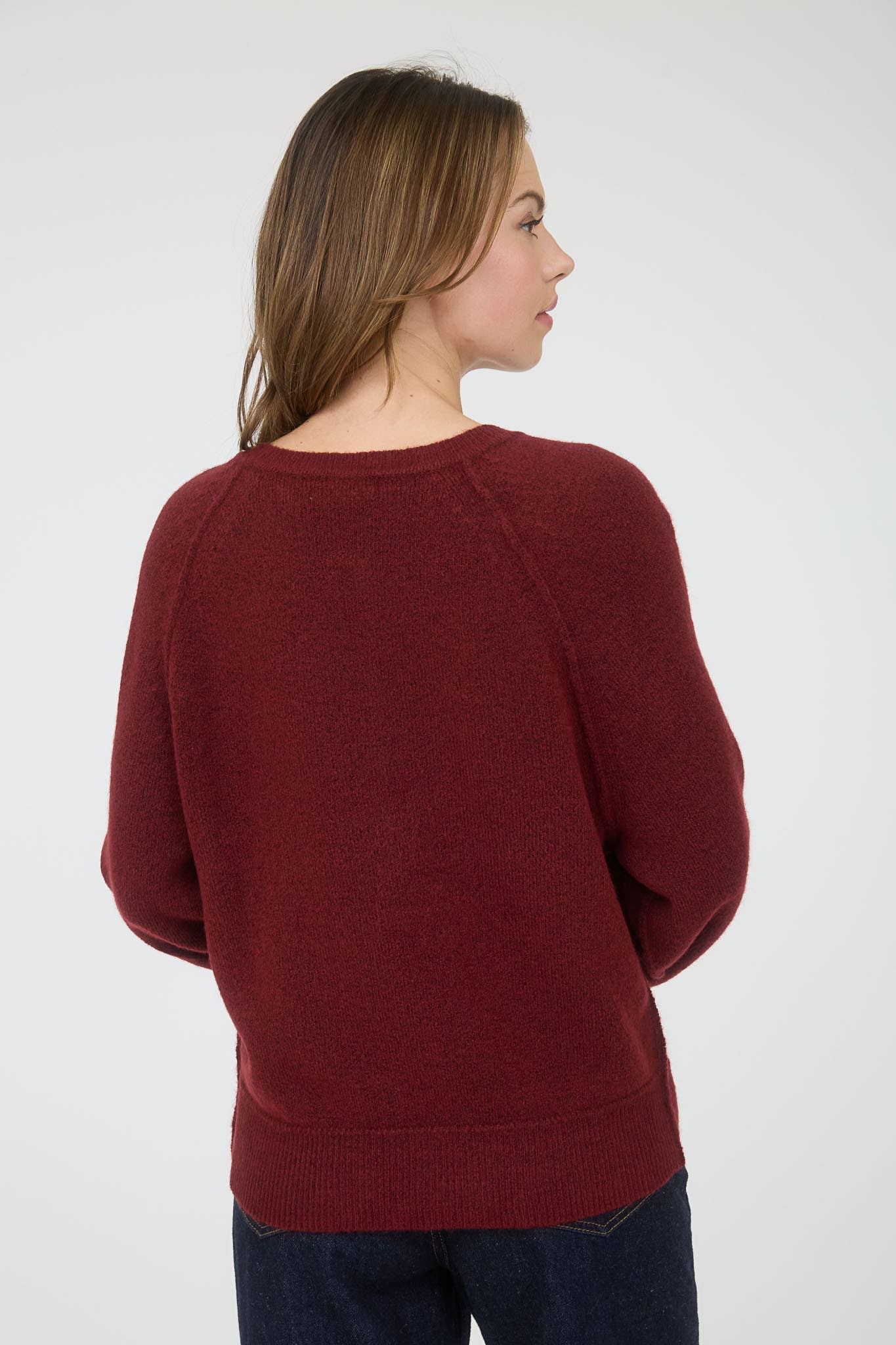 Stay a while henley knit sweater