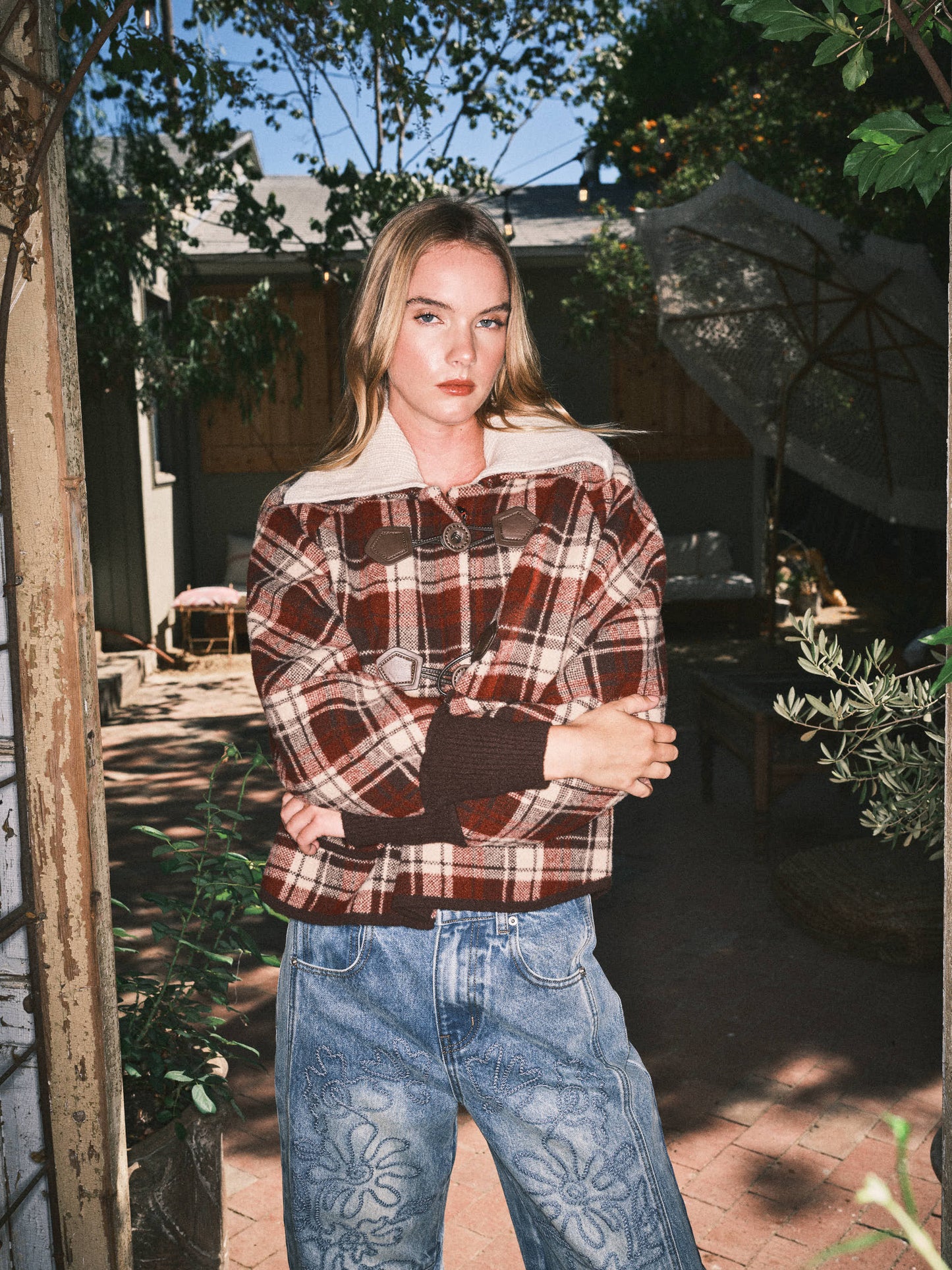 Asher detachable collar duffle coat style jacket