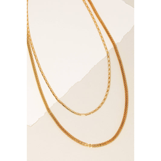 Mixed Layered Chain Link Necklace