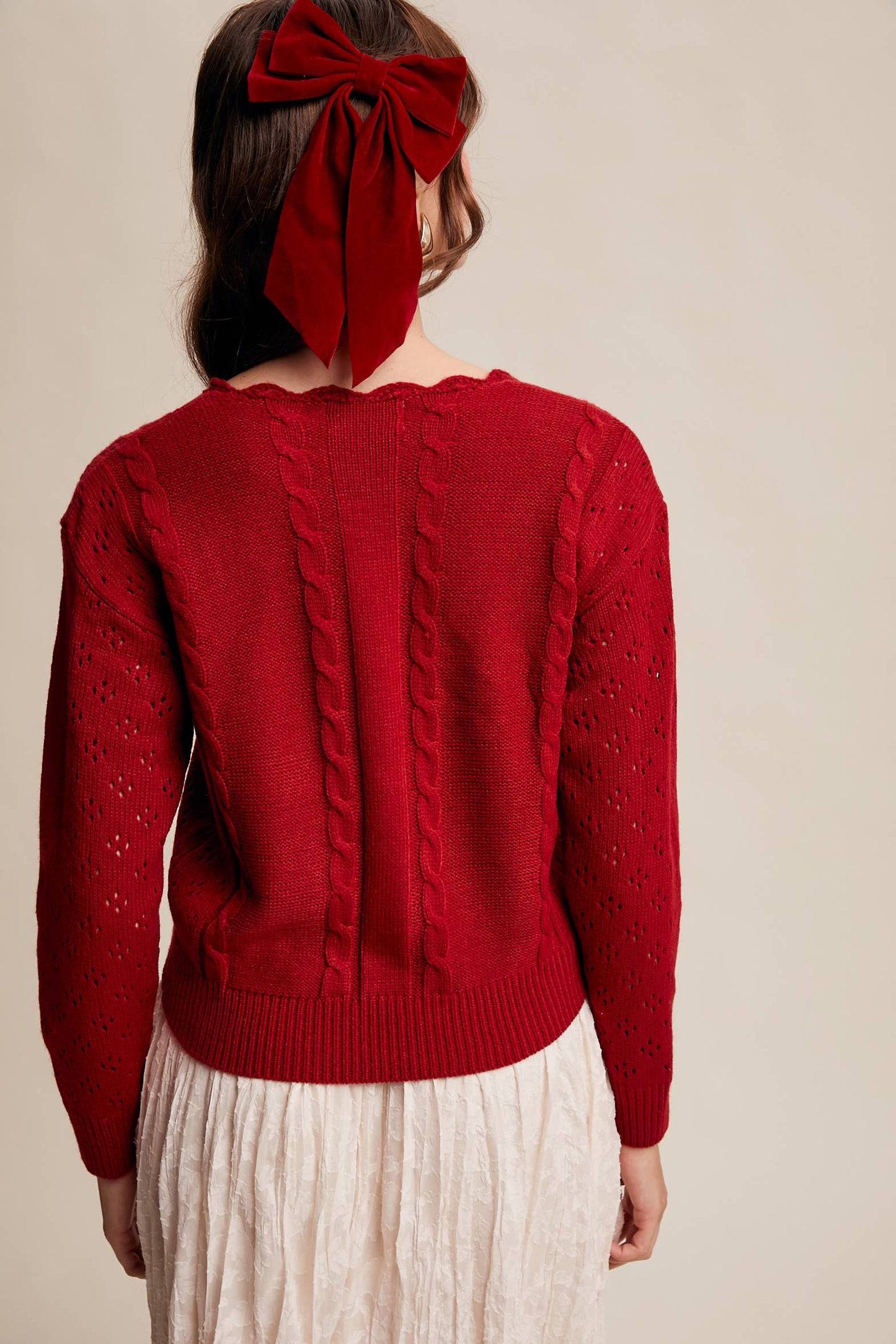 Aria Knit Crochet Flower Cardigan/Sweater