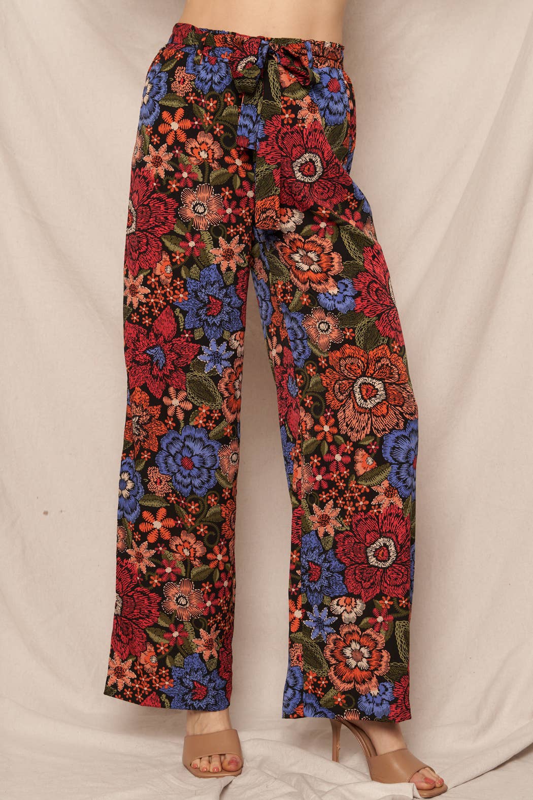 Penny Lane High Waisted Floral Print Pants