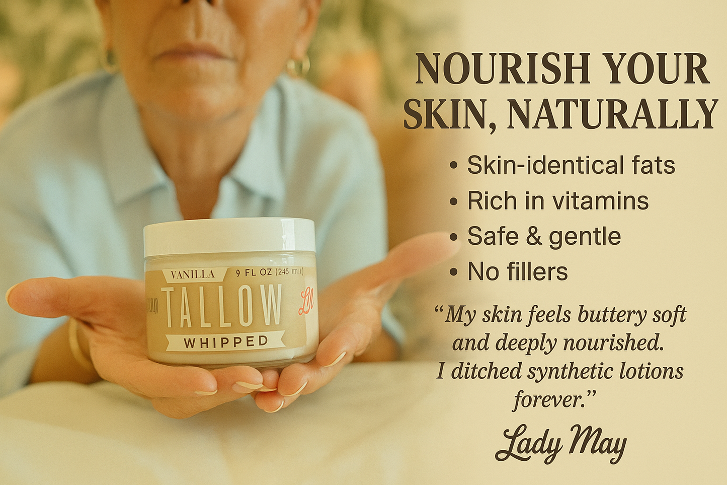 ONLINE EXCLUSIVE Scented Whipped Tallow Trio - 9oz Lavender, Vanilla Bean & Eucalyptus Tea Tree | Grass-Fed Skincare Bundle