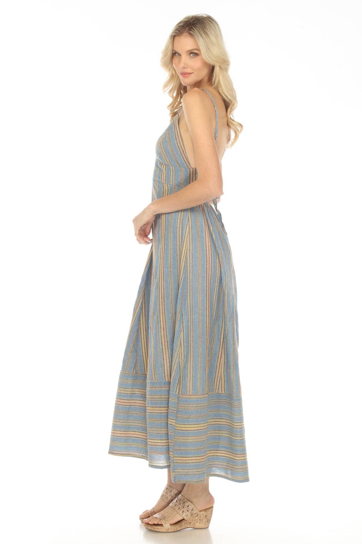 Lila Striped Maxi Dress