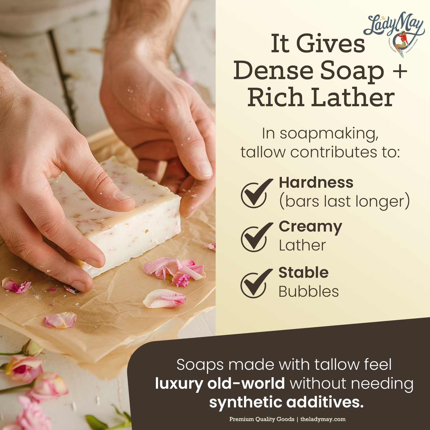 ONLINE EXCLUSIVE - Bulk Grass-Fed Beef Tallow for Soap, Skincare & Candles