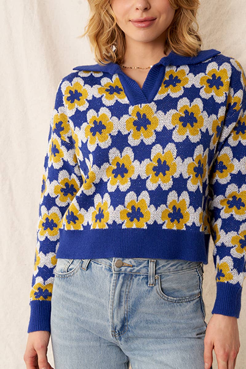 Anna Floral Knit Sweater