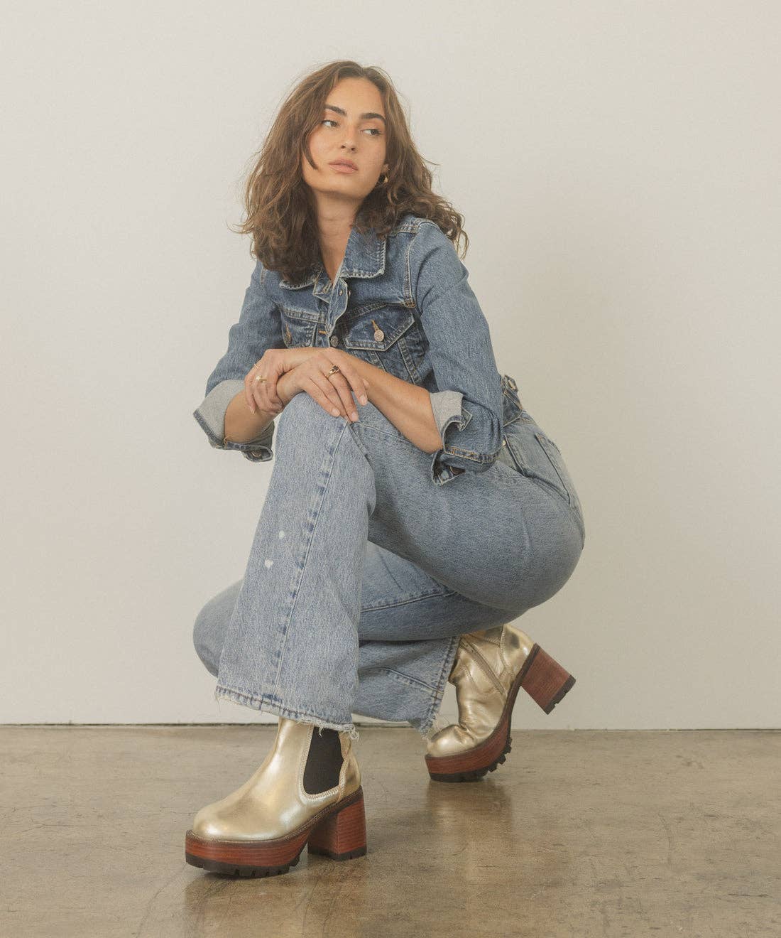 Oasis Society Dorothy Gold | Platform Chelsea Boots