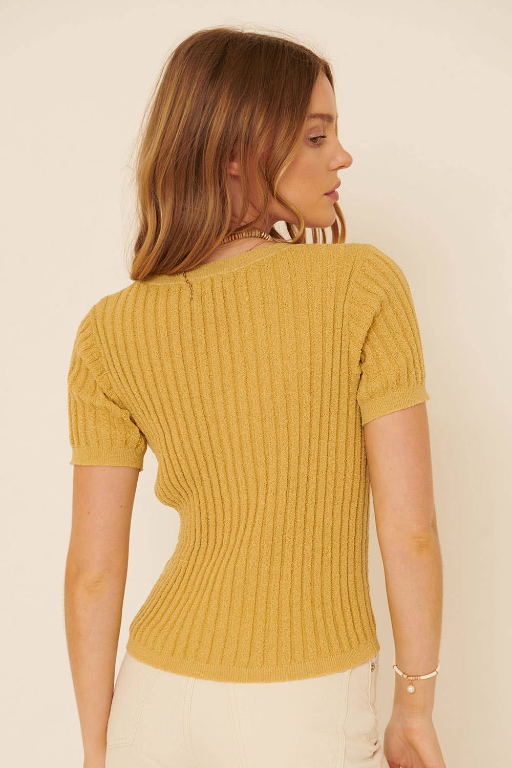 Carly Ribbed Knit Sweater Top