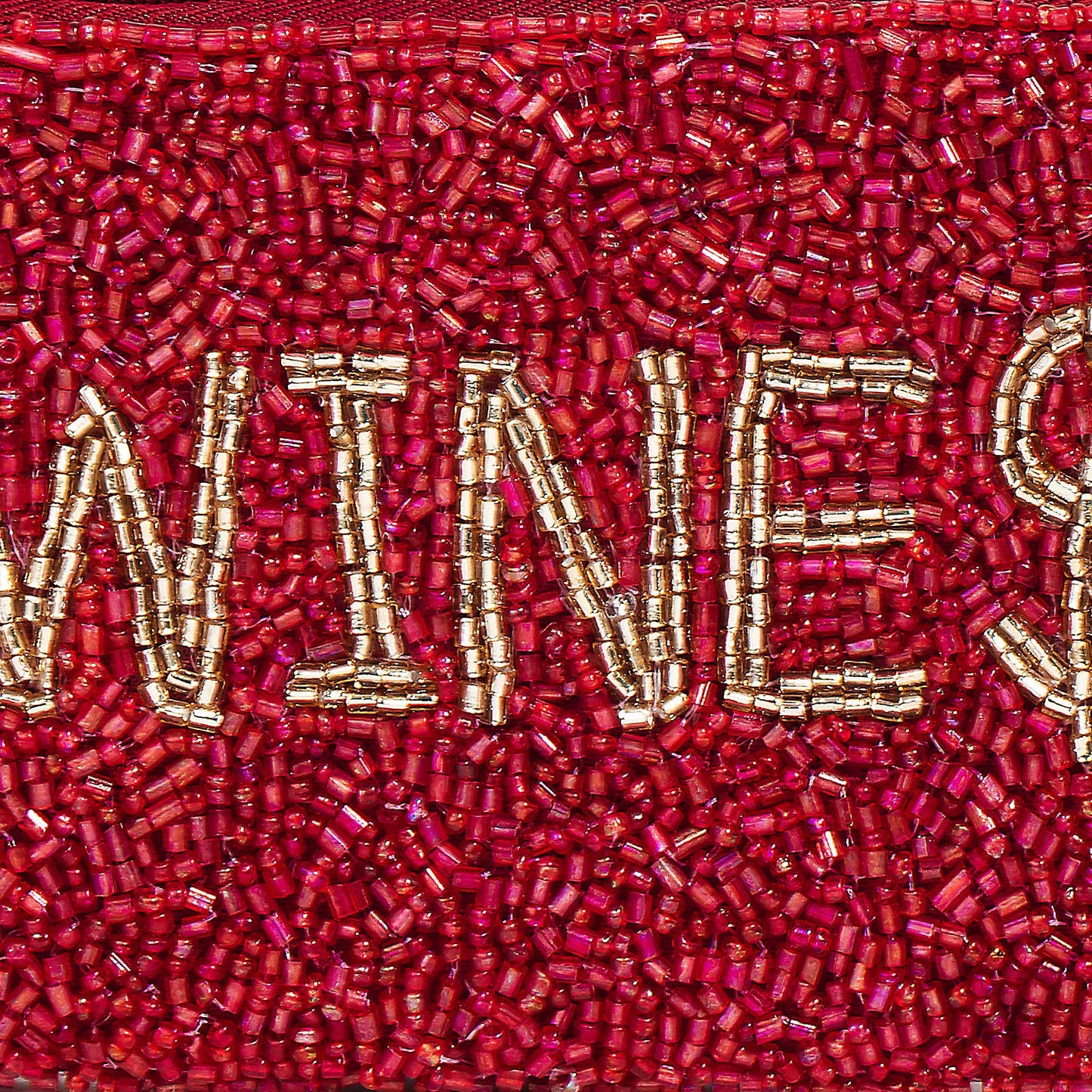 Wine $ Seed Beaded Coin Purse