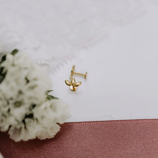 ONLINE EXCLUSIVE Lotus Flat Back Studs