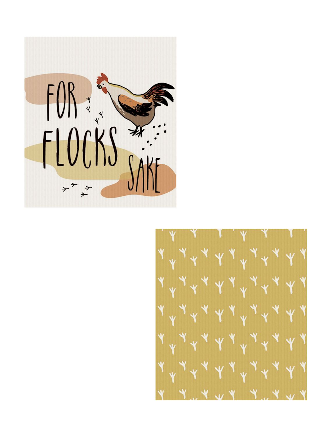 Reusable Dish Cloth, Chicken, Set of 2