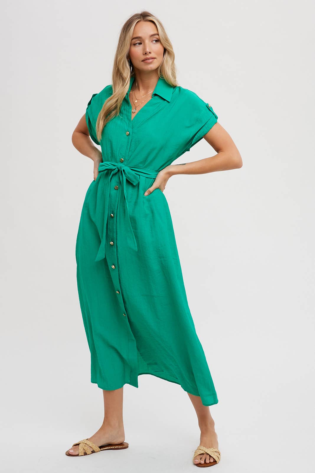 Lewis button down shirt midi dress