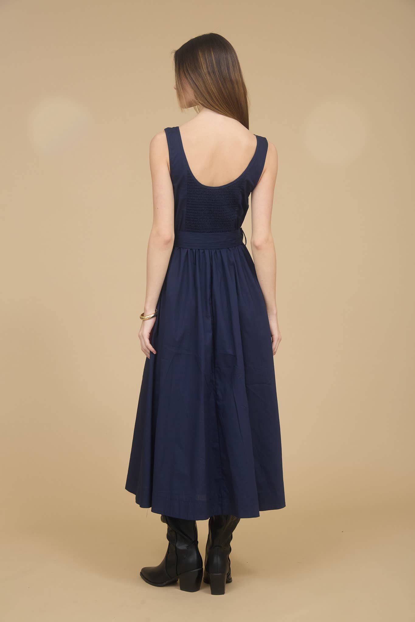 Never better A-line midi bow dress