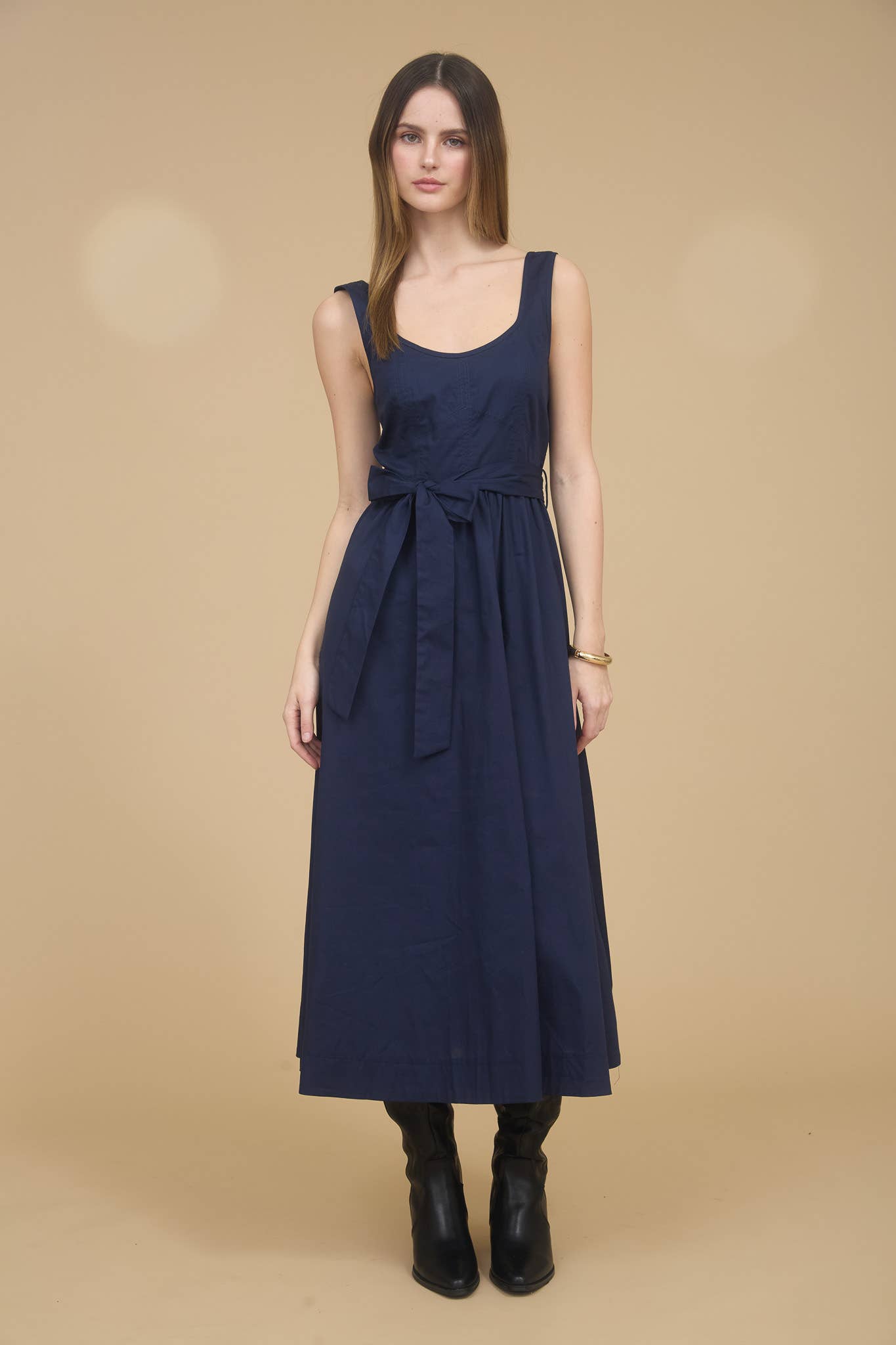 Never better A-line midi bow dress