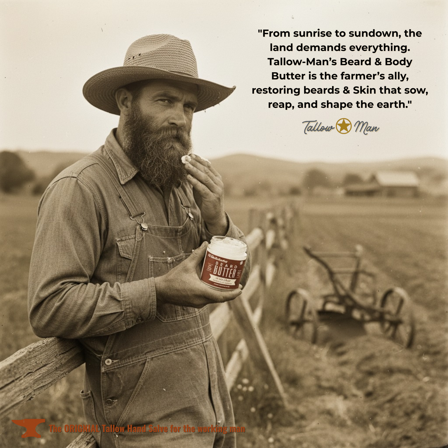 ONLINE EXCLUSIVE - Tallow Man Beard Butter 9oz Trio – Men's Grooming Gift Set