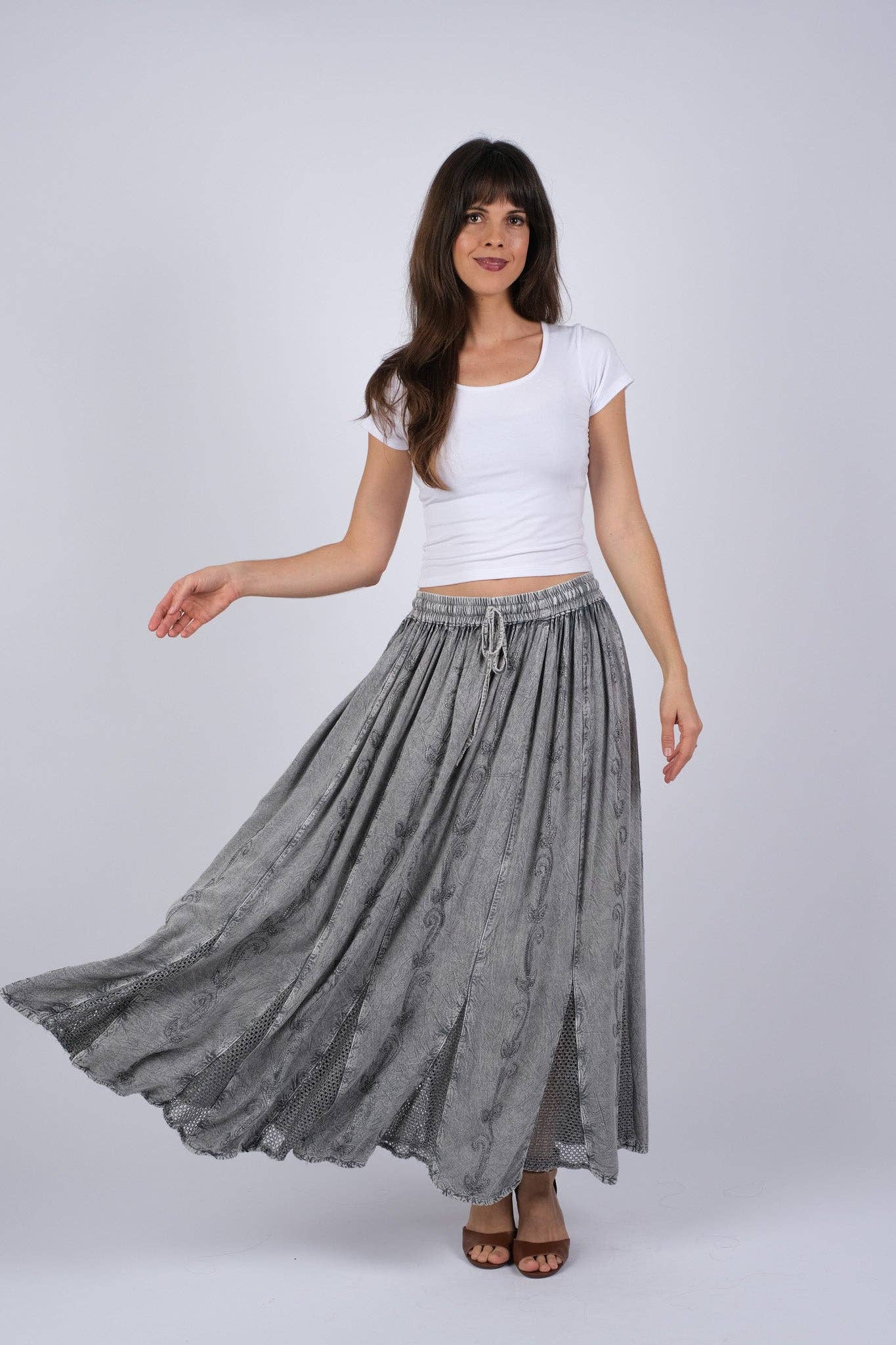 Handcrafted OS boho maxi skirt