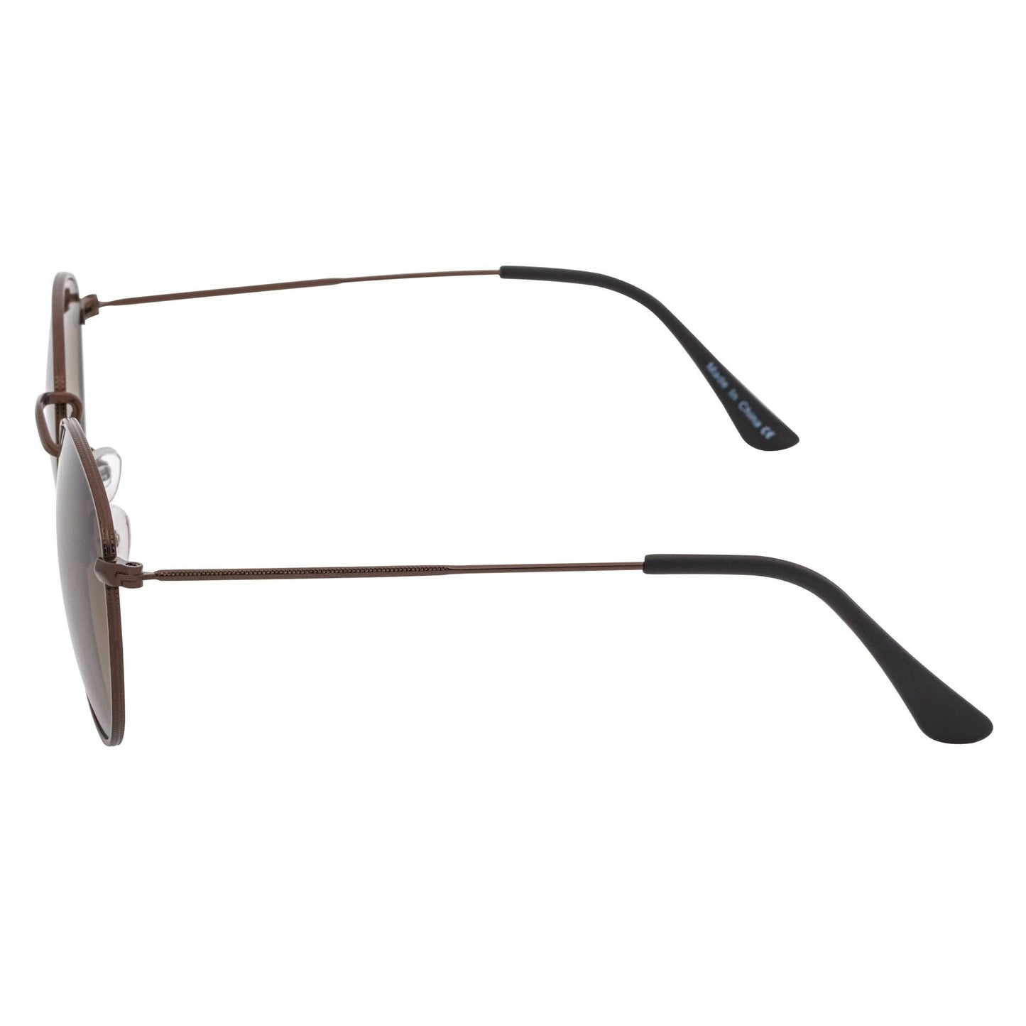 VAGABOND - Retro Classic Small Metal Round Sunglasses Copper Brown Lens