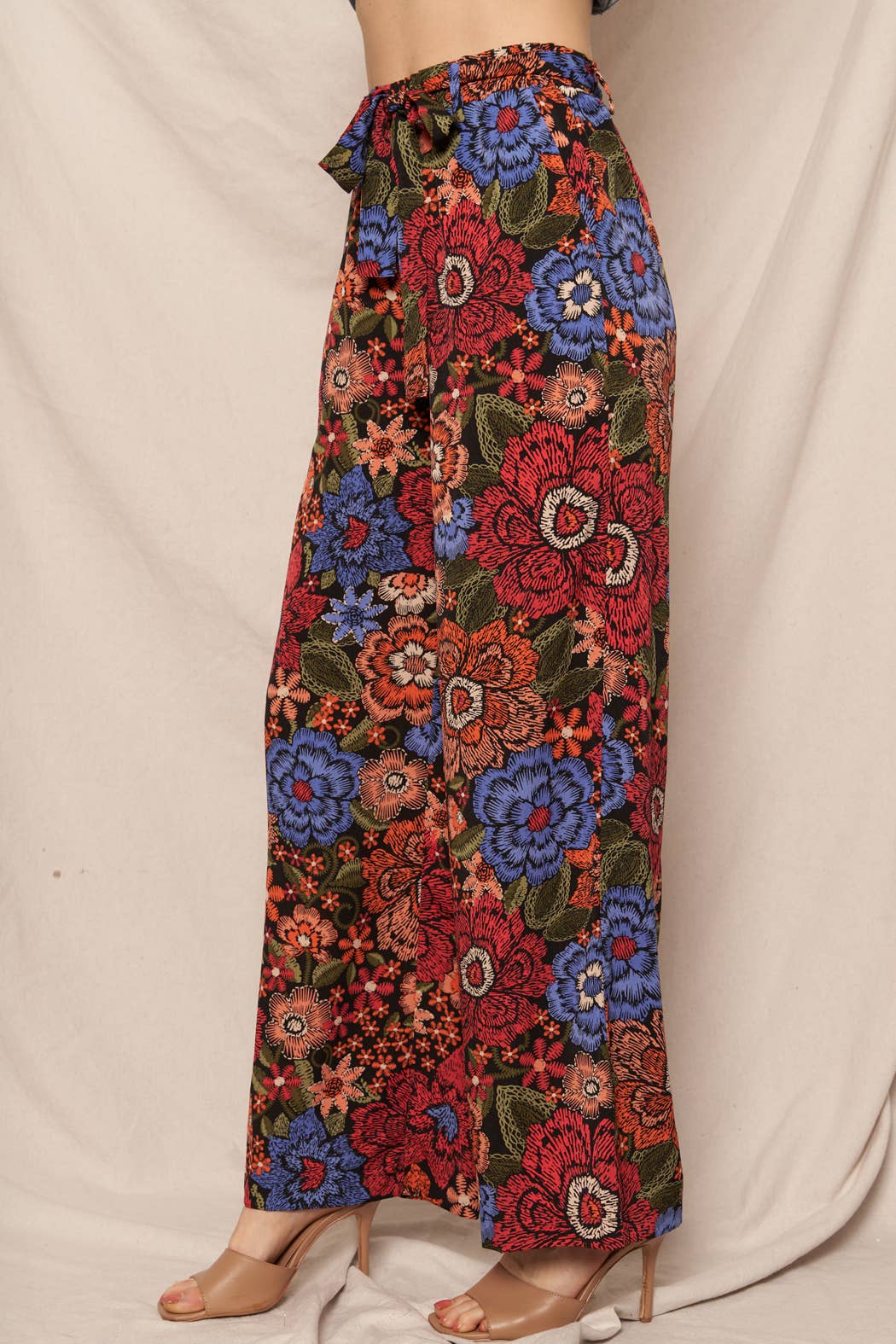 Penny Lane High Waisted Floral Print Pants