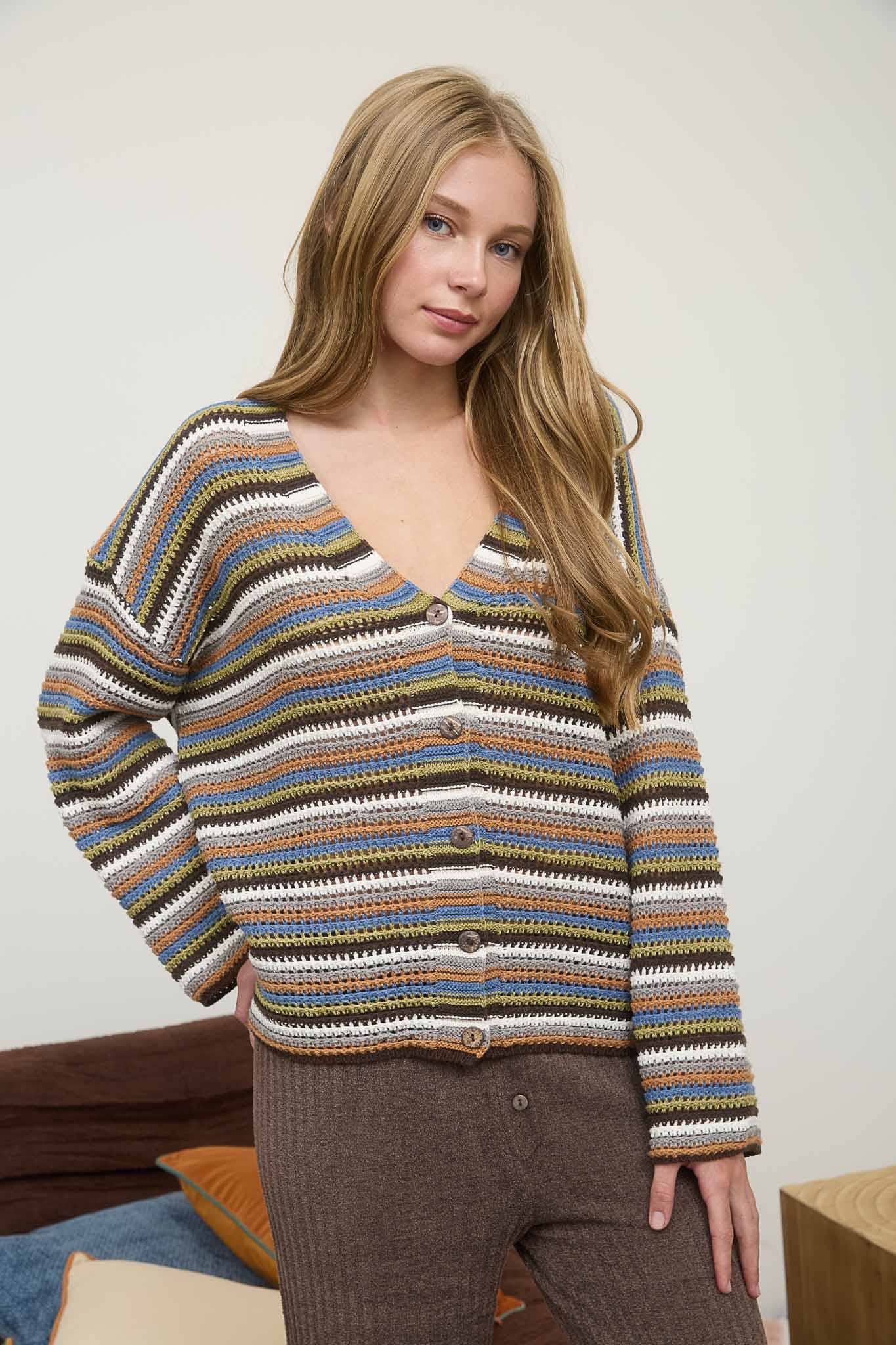 Molly v neck cardigan/top