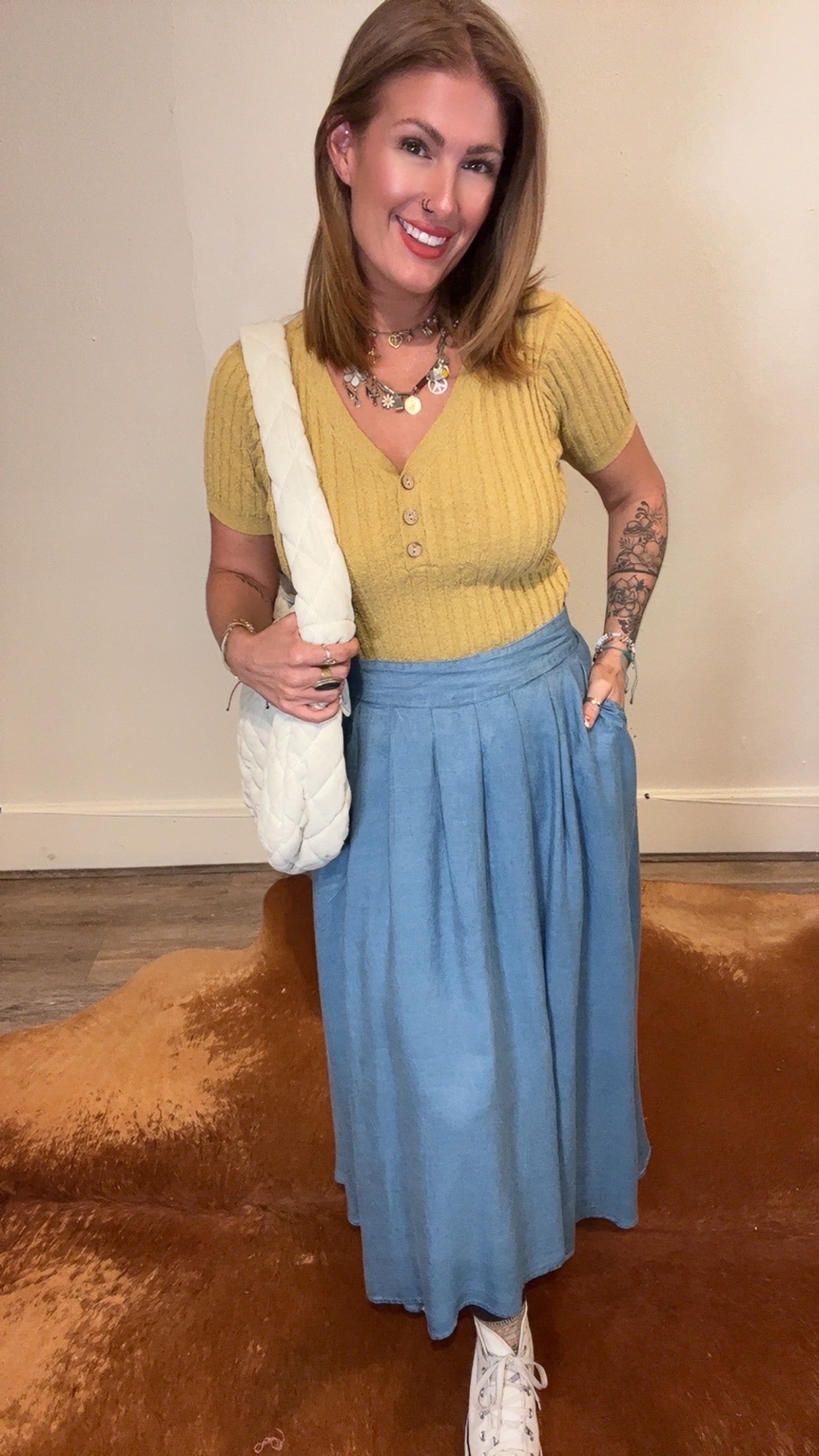 Carly Ribbed Knit Sweater Top