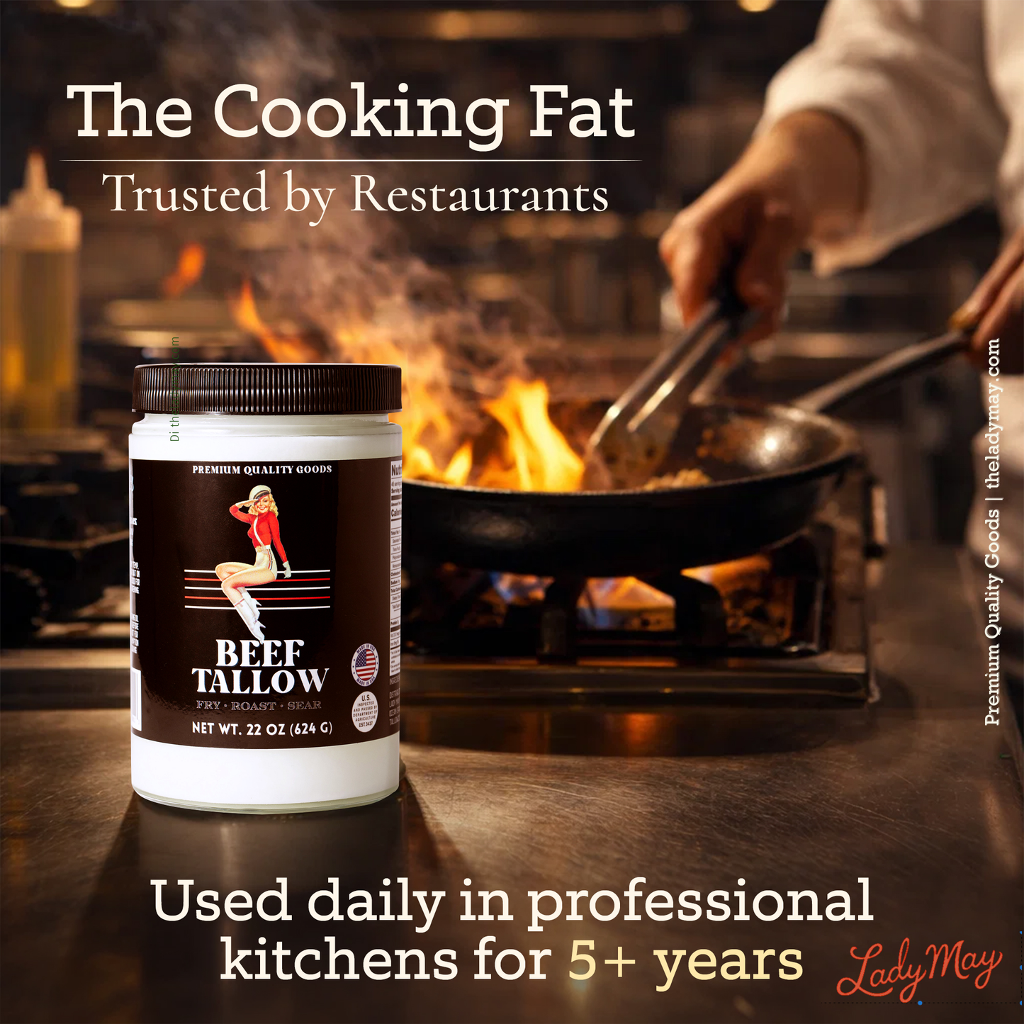 ONLINE EXCLUSIVE 22oz Premium Grass-Fed Beef Tallow | Restaurant-Proven Cooking Fat | Seed Oil-Free