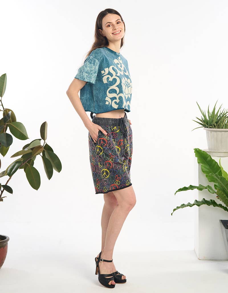 Lotus mineral wash cotton crop top
