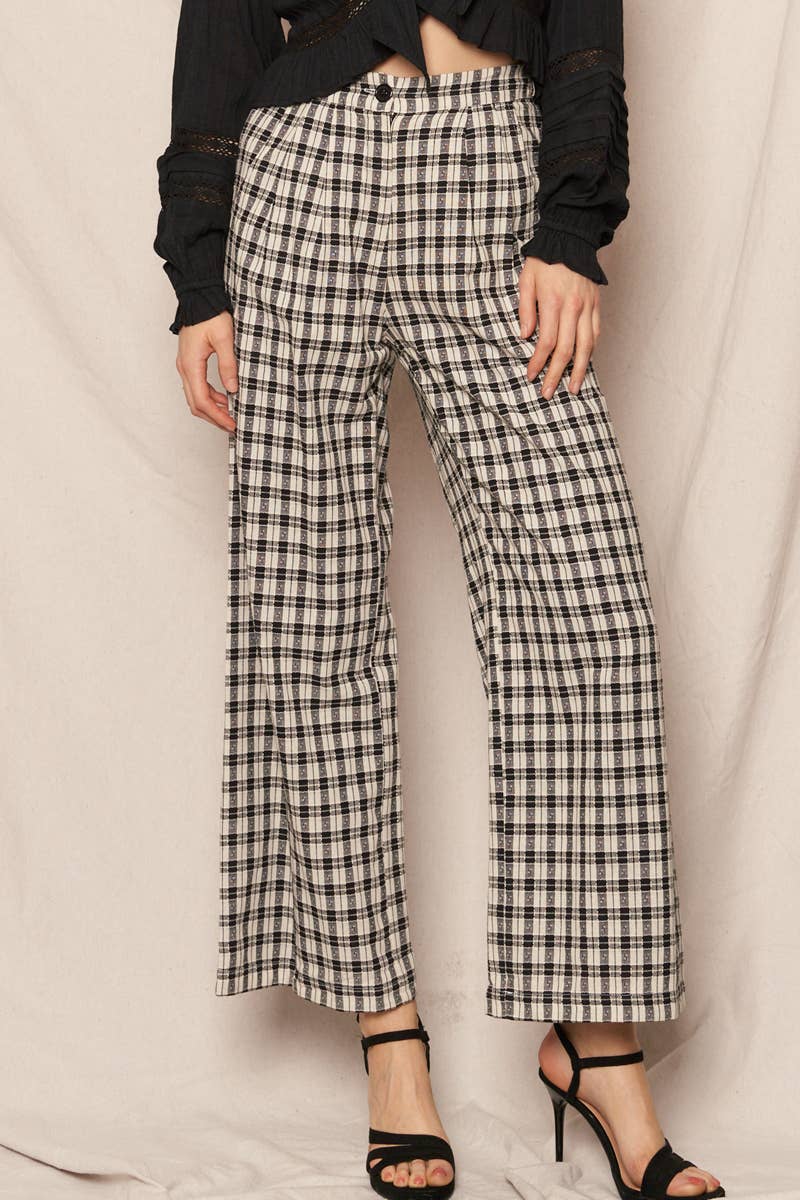 Molly Plaid Wide Leg Pants