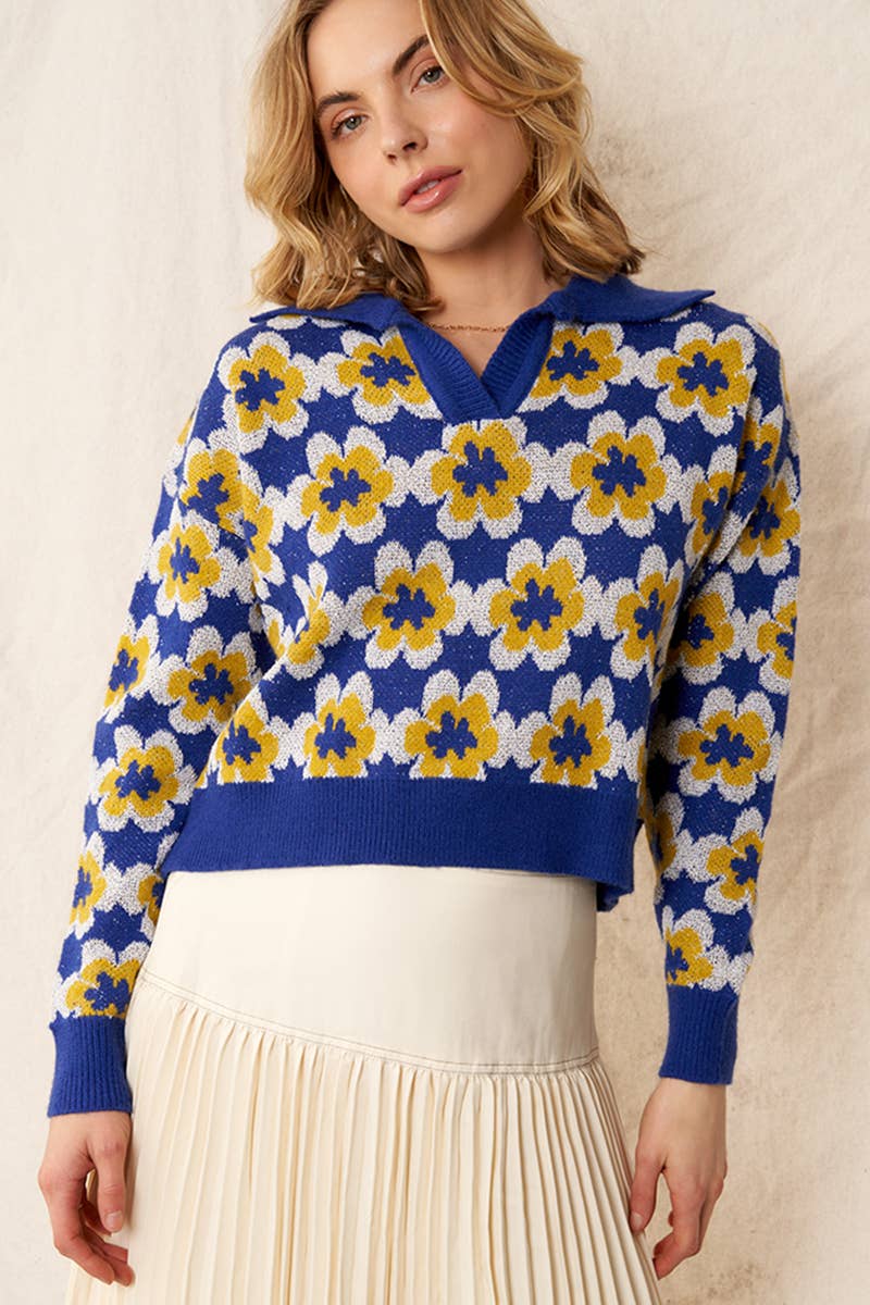 Anna Floral Knit Sweater