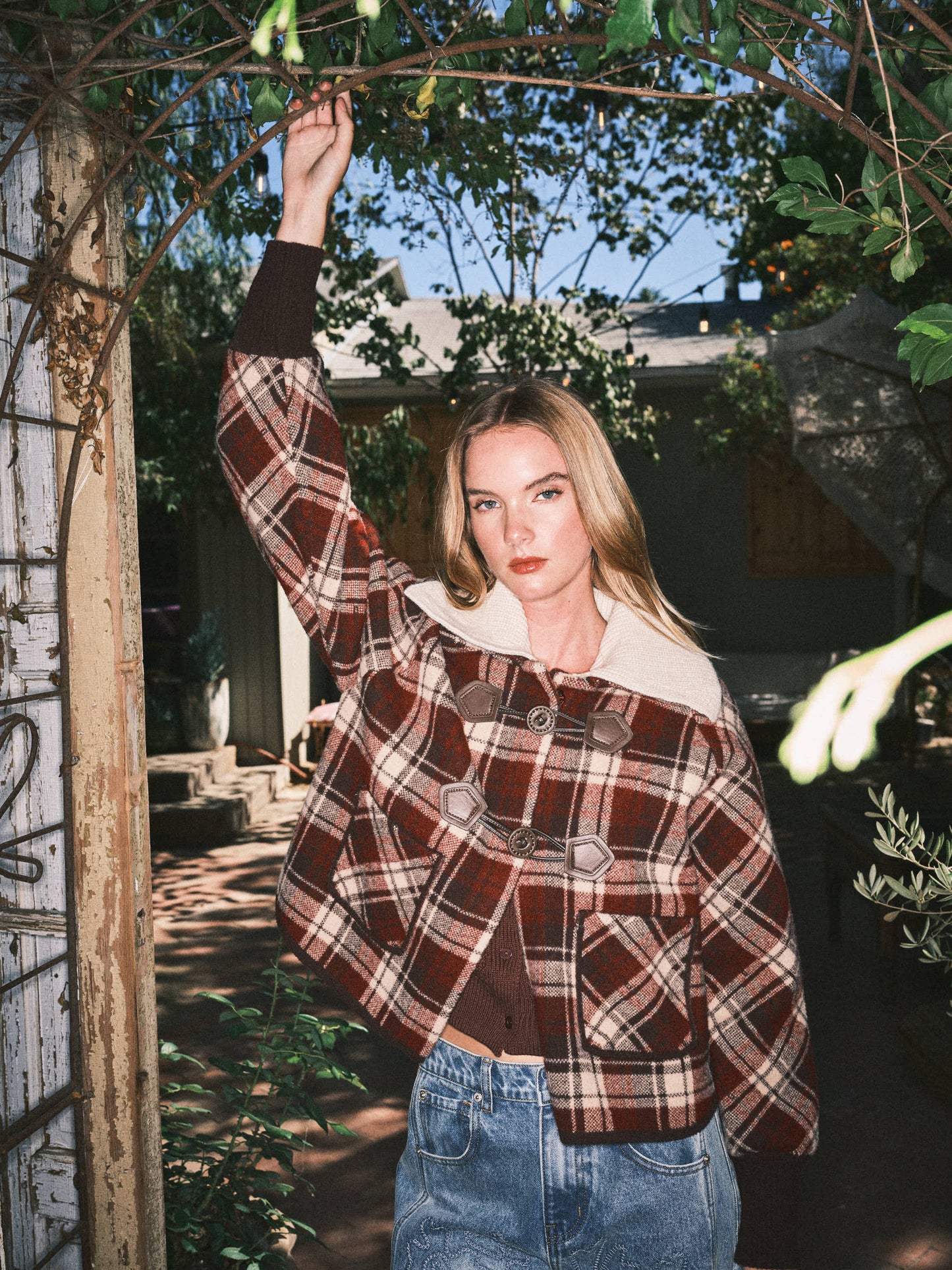 Asher detachable collar duffle coat style jacket