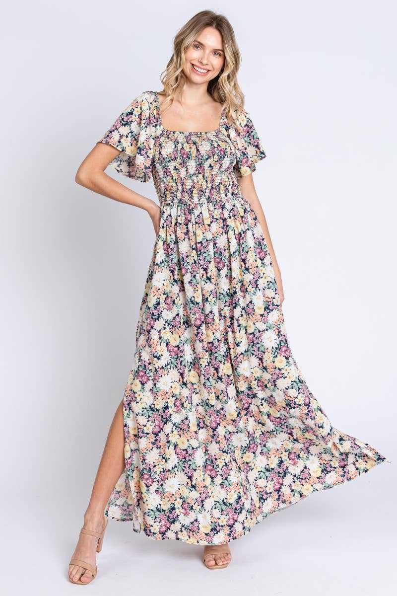 Femme Floral Printed Maxi Dress