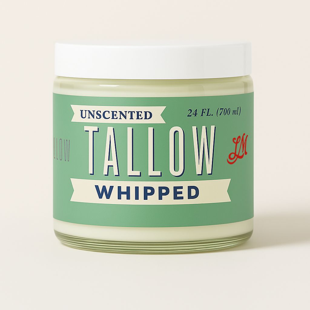 ONLINE EXCLUSIVE Unscented Tallow Skincare 9oz Trio - Whipped Moisturizer, Body Butter & Balm | Lady May Tallow