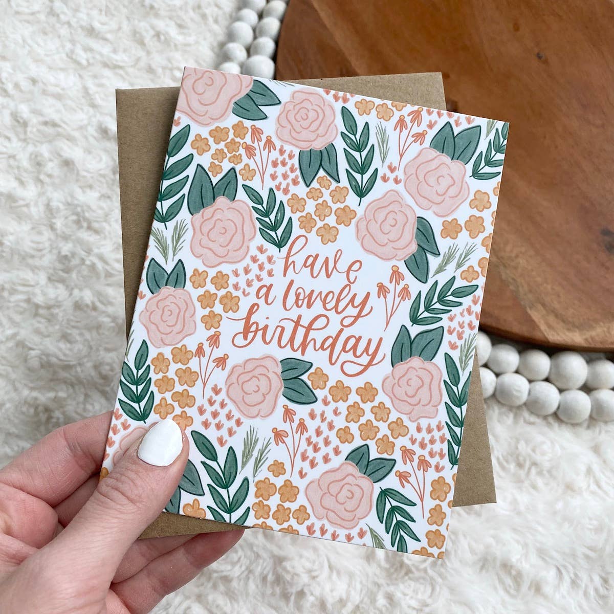 Artisan drawn "have a lovely birthday" Birthday Card