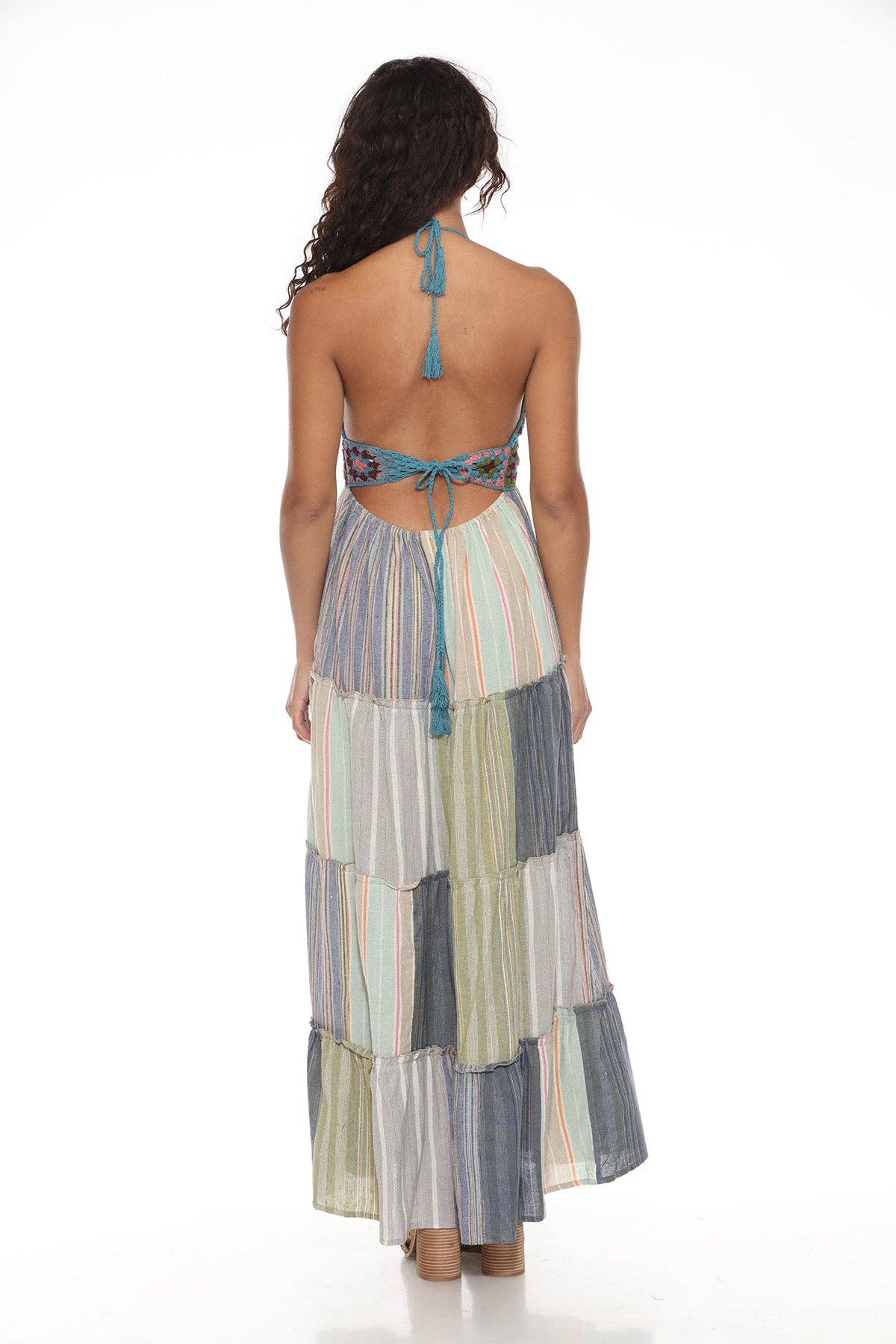 Sydney Patchwork Crochet Maxi Dress