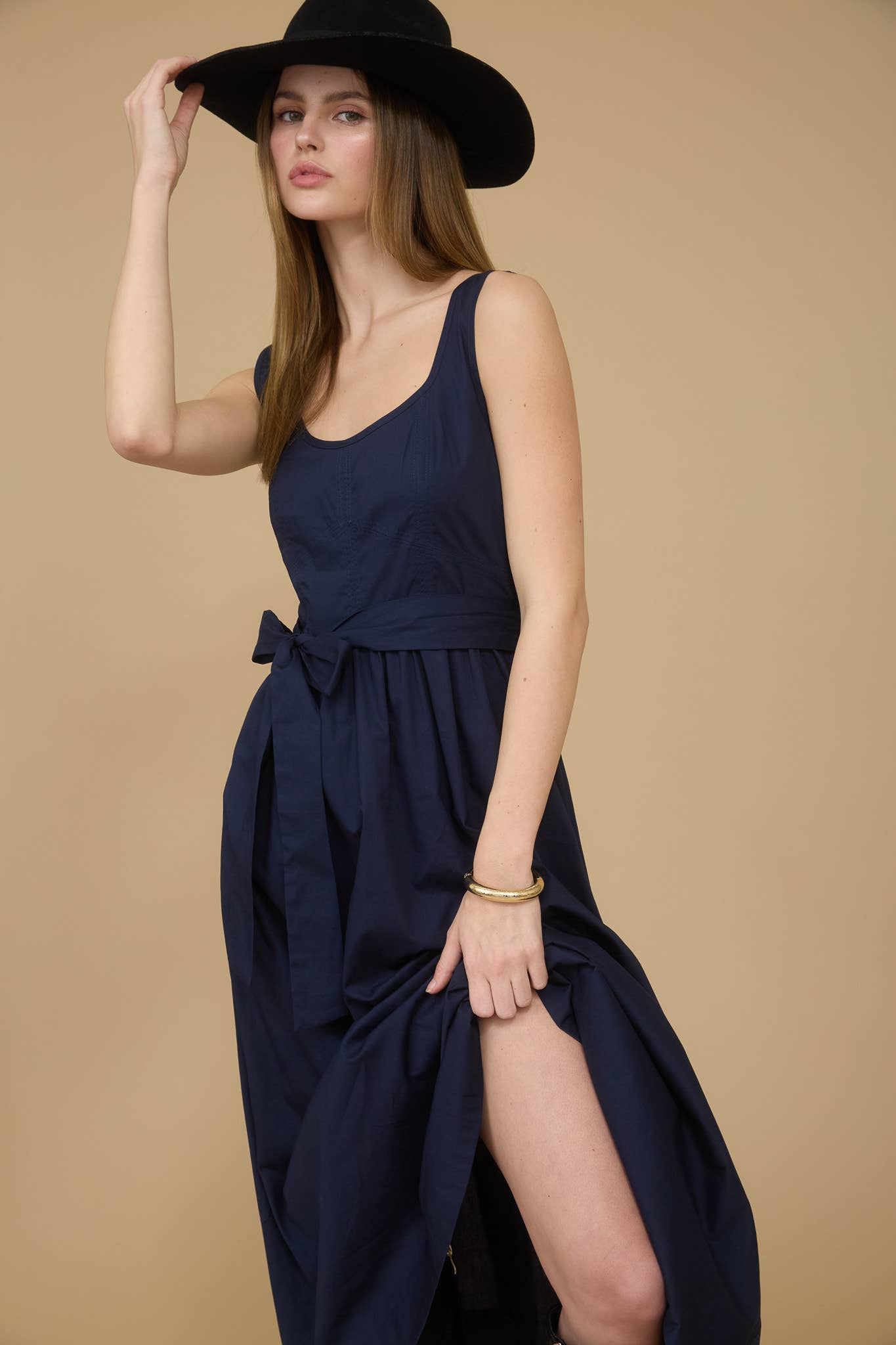 Never better A-line midi bow dress