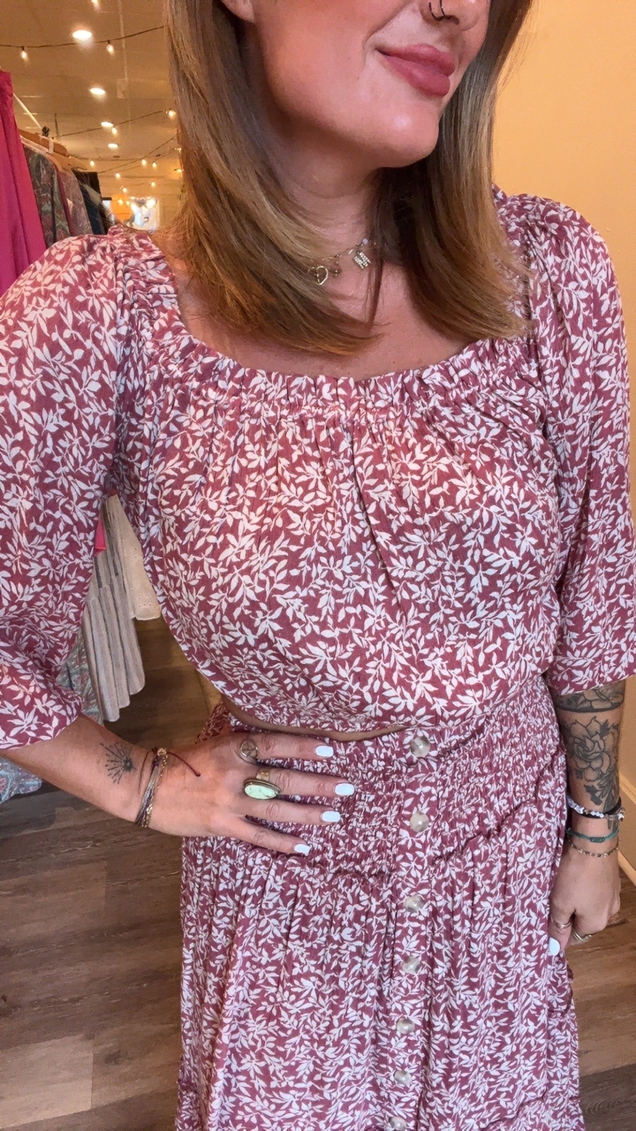 Laurel Floral crop Top