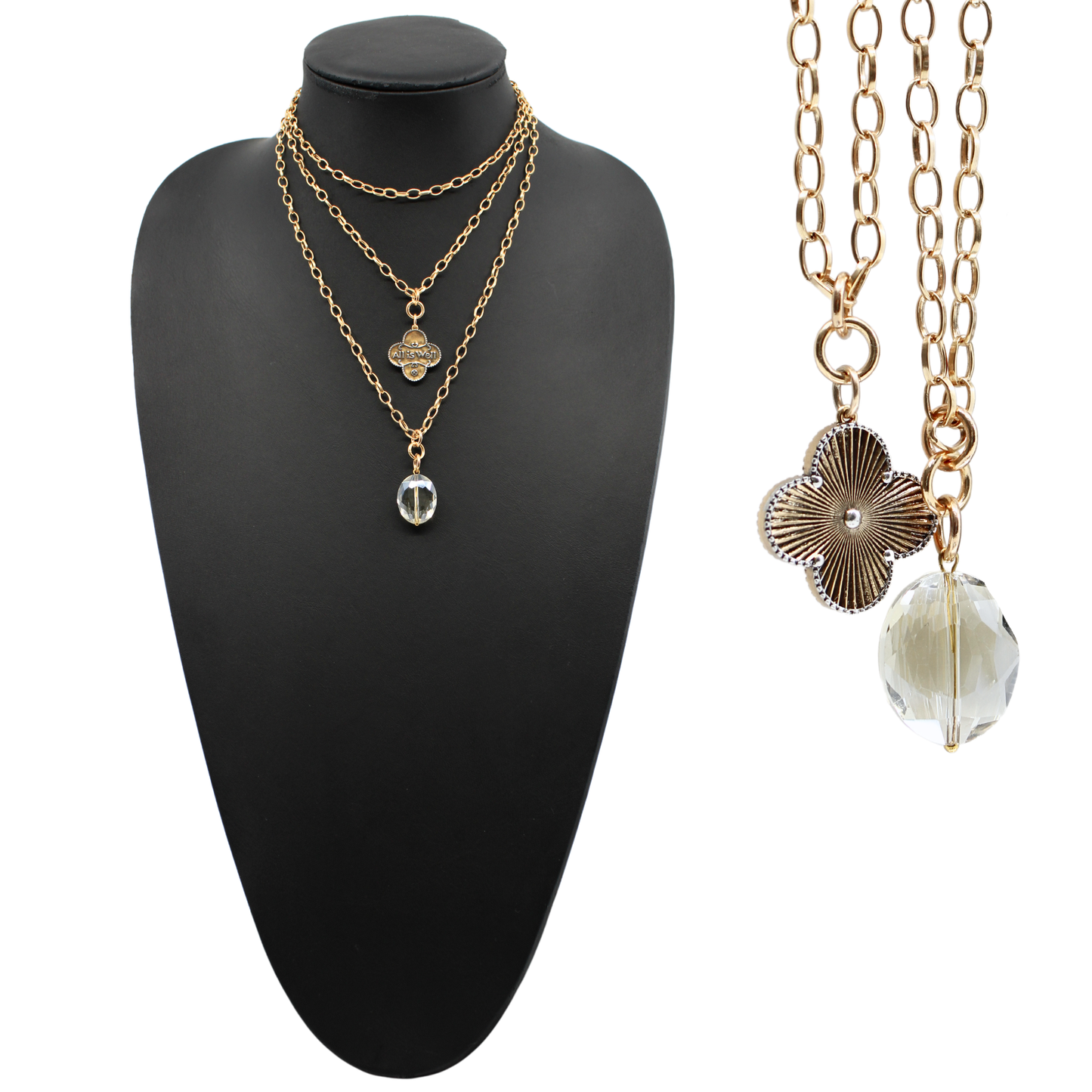 ONLINE EXCLUSIVE - All is well clover necklace