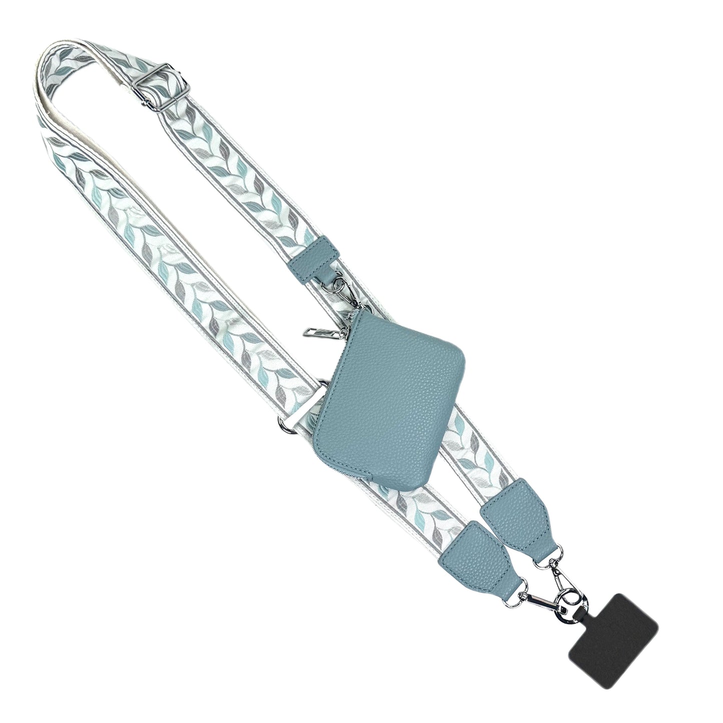 ONLINE EXCLUSIVE Save the Girls Clip & Go Strap Phone w/RFID Pouch Leaf Pattern
