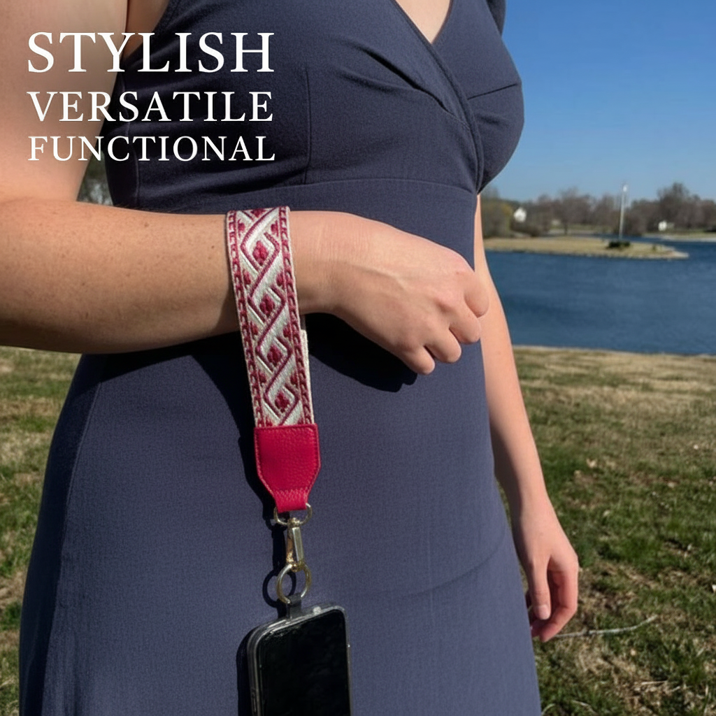 ONLINE EXCLUSIVE Save the girls Clip & Go Strap w/Zippered Pouch phone strap XOXO