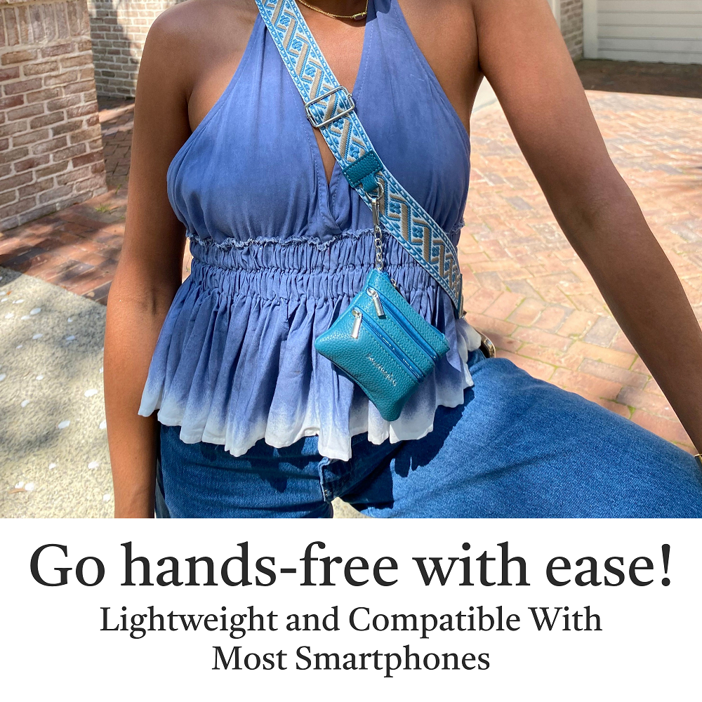 ONLINE EXCLUSIVE Save the girls Clip & Go Strap w/Zippered Pouch phone strap XOXO
