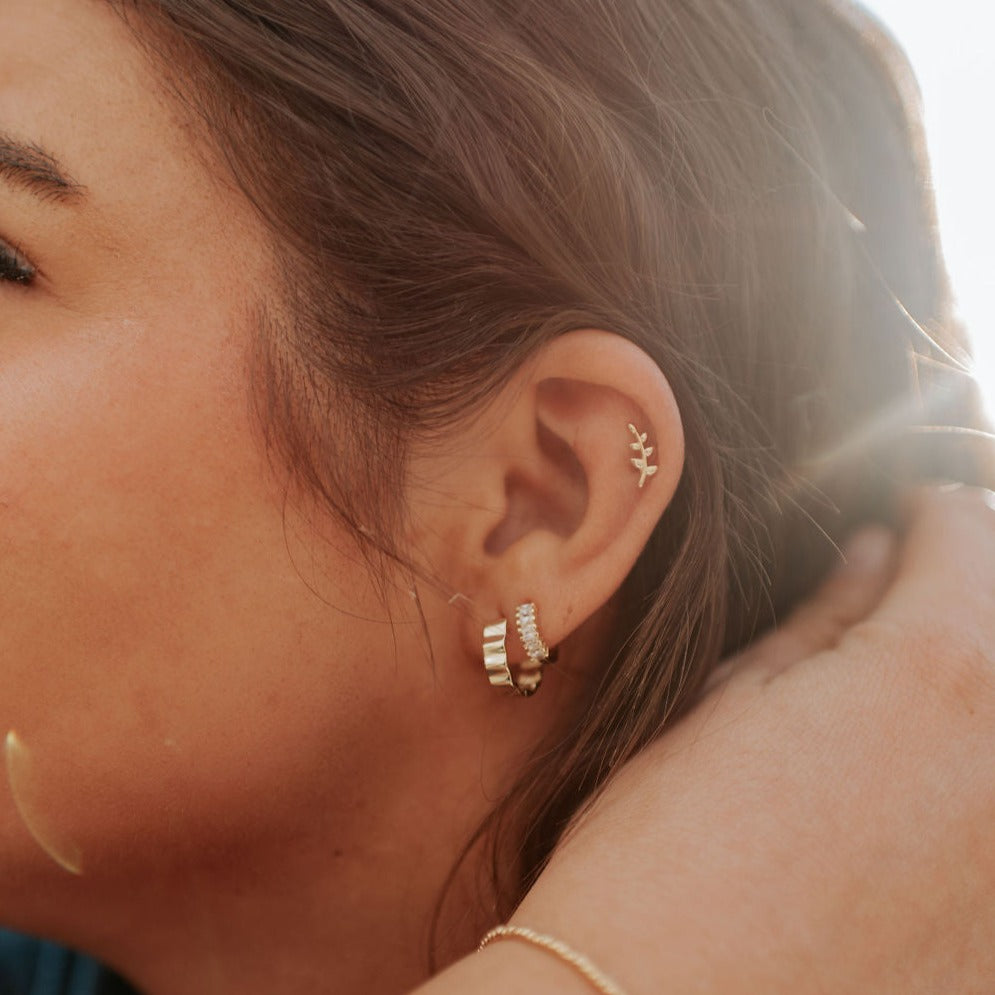 ONLINE EXCLUSIVE - Gold leaf studs