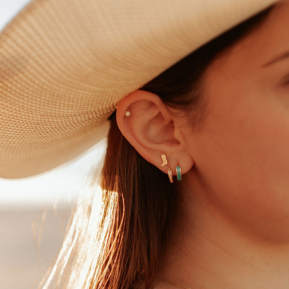 ONLINE EXCLUSIVE - AZ turquoise hoops