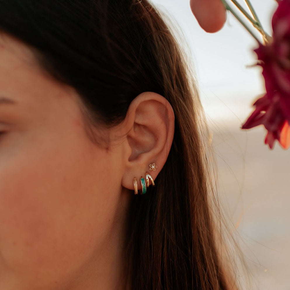 ONLINE EXCLUSIVE - AZ turquoise hoops